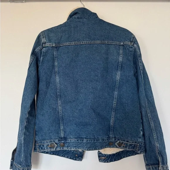 Topshop Sherpa Lined Denim Jacket - Picture 2 of 4